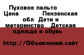 Пуховое пальто Nels › Цена ­ 4 500 - Пензенская обл. Дети и материнство » Детская одежда и обувь   